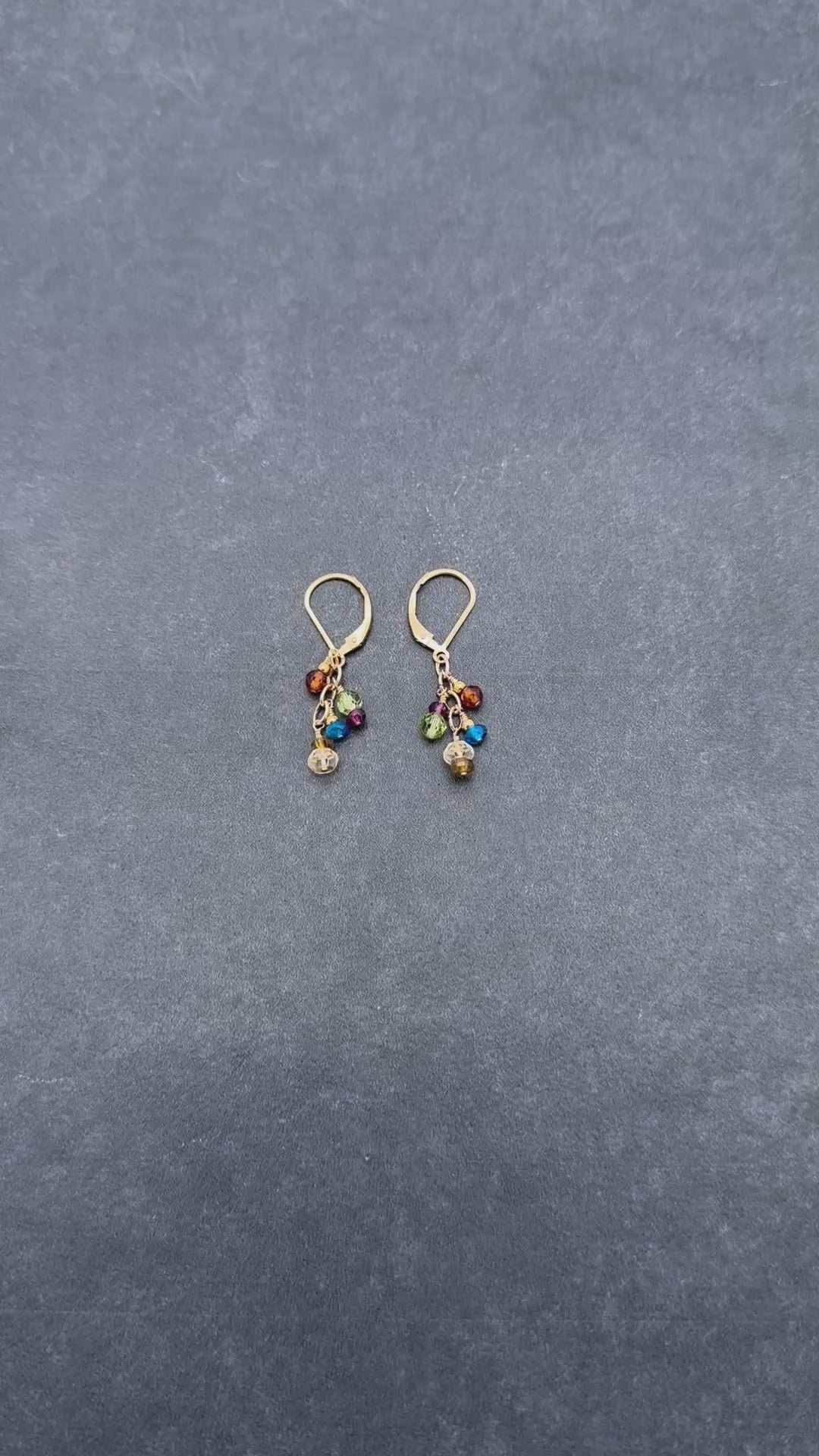 Gold Rush Statement Earrings - Handmade Gold Filled Multi-gem