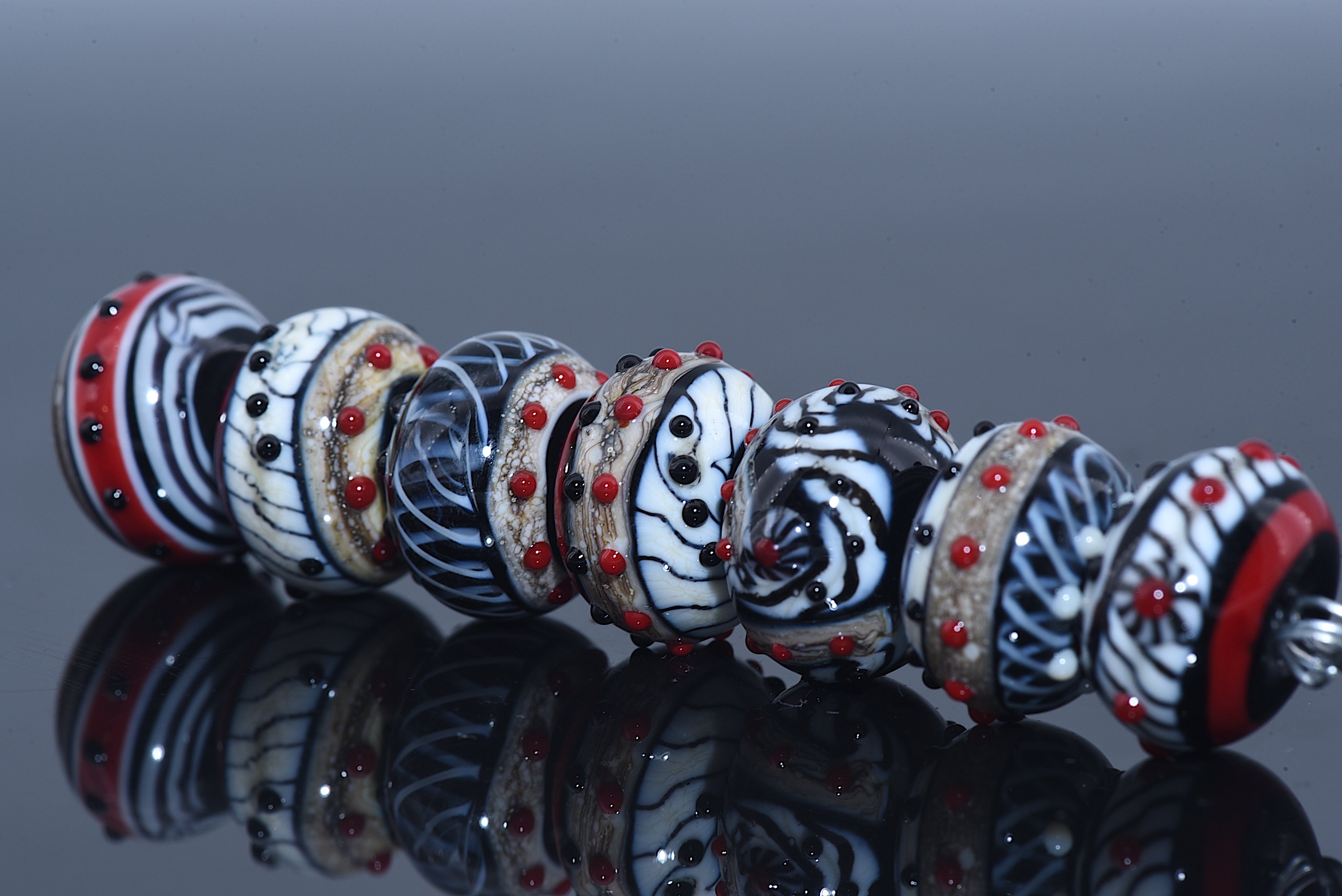 Dakota Quilt Rondelle Beads | Handmade Jewelry | Ruby Acorn