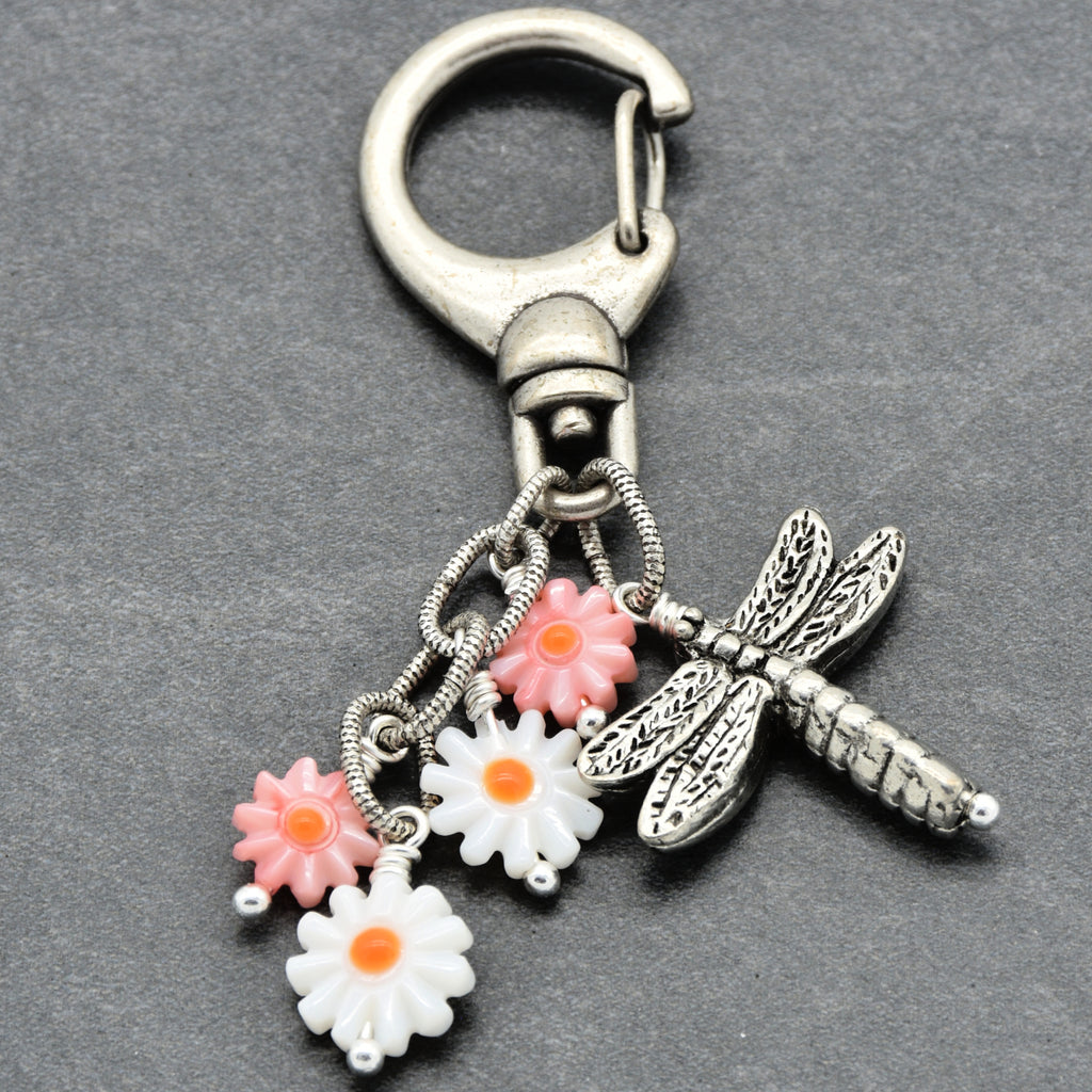 Dragon Flies and Daisies Charm - Handmade with Love | Handmade Jewelry | Ruby Acorn