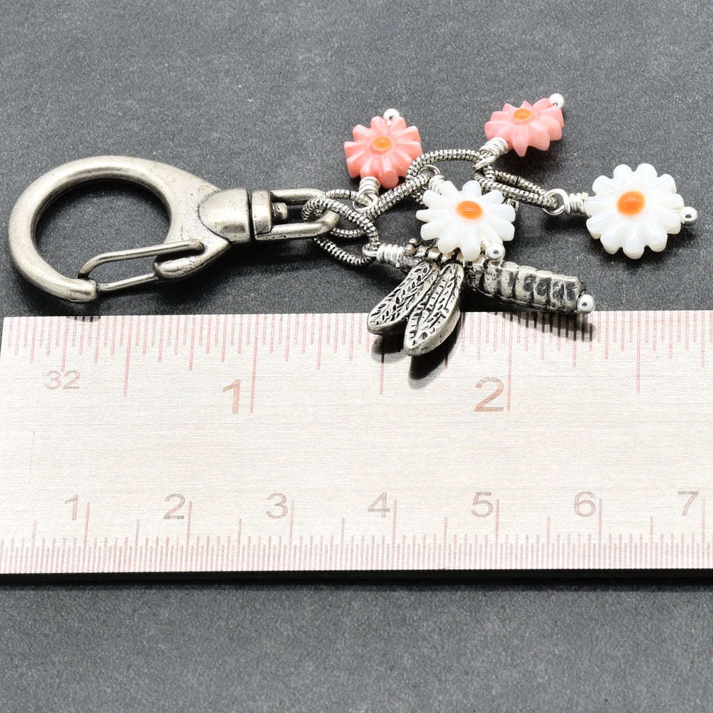 Dragon Flies and Daisies Charm - Handmade with Love | Handmade Jewelry | Ruby Acorn