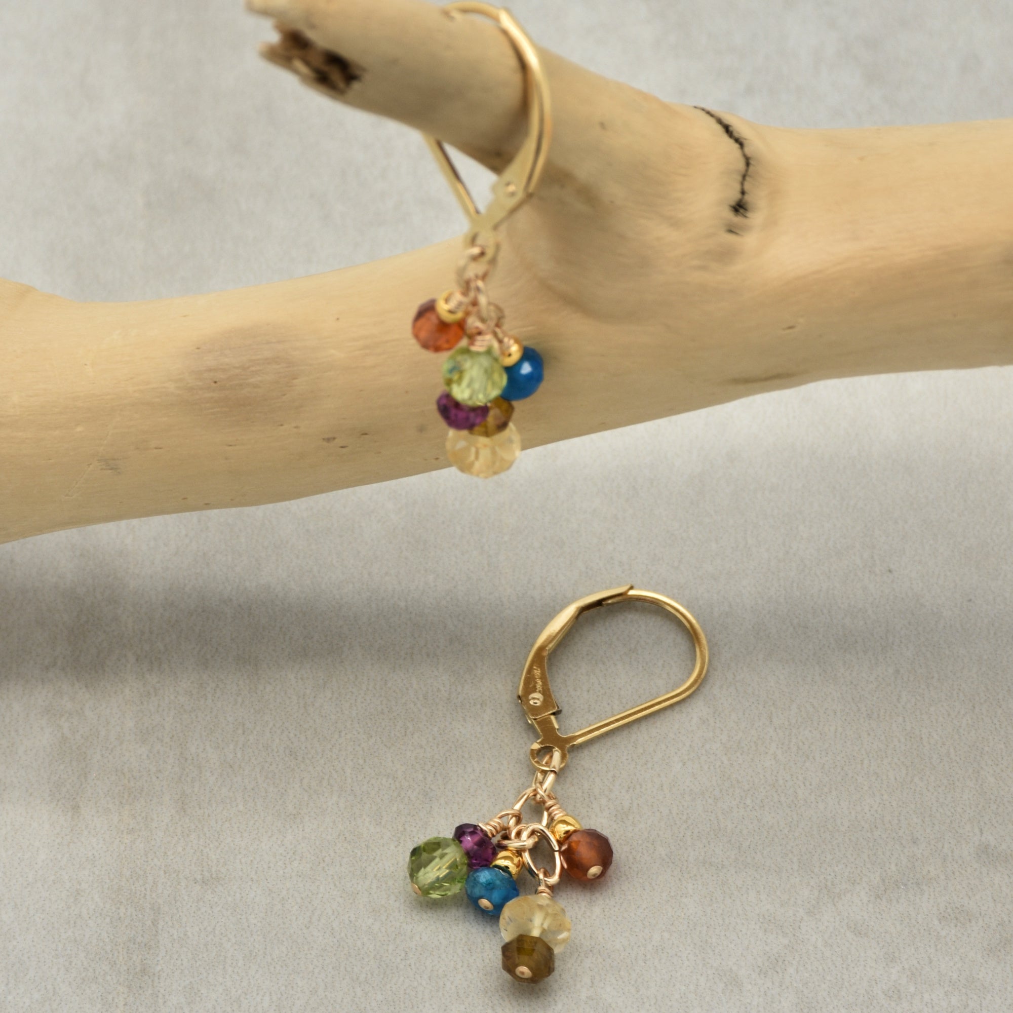 Gold Rush Statement Earrings - Handmade Gold Filled Multi-gem