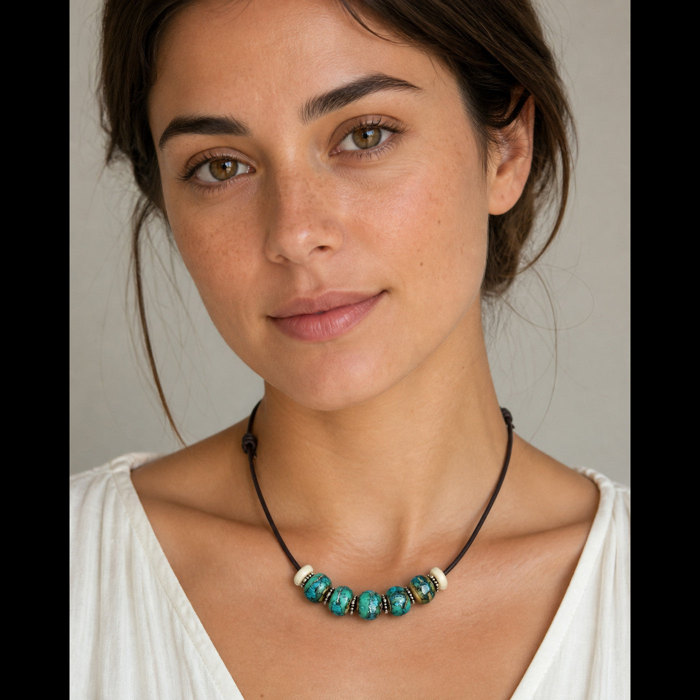 Beach Glass Adjustable Necklace - Handmade Sea Glass Jewelry