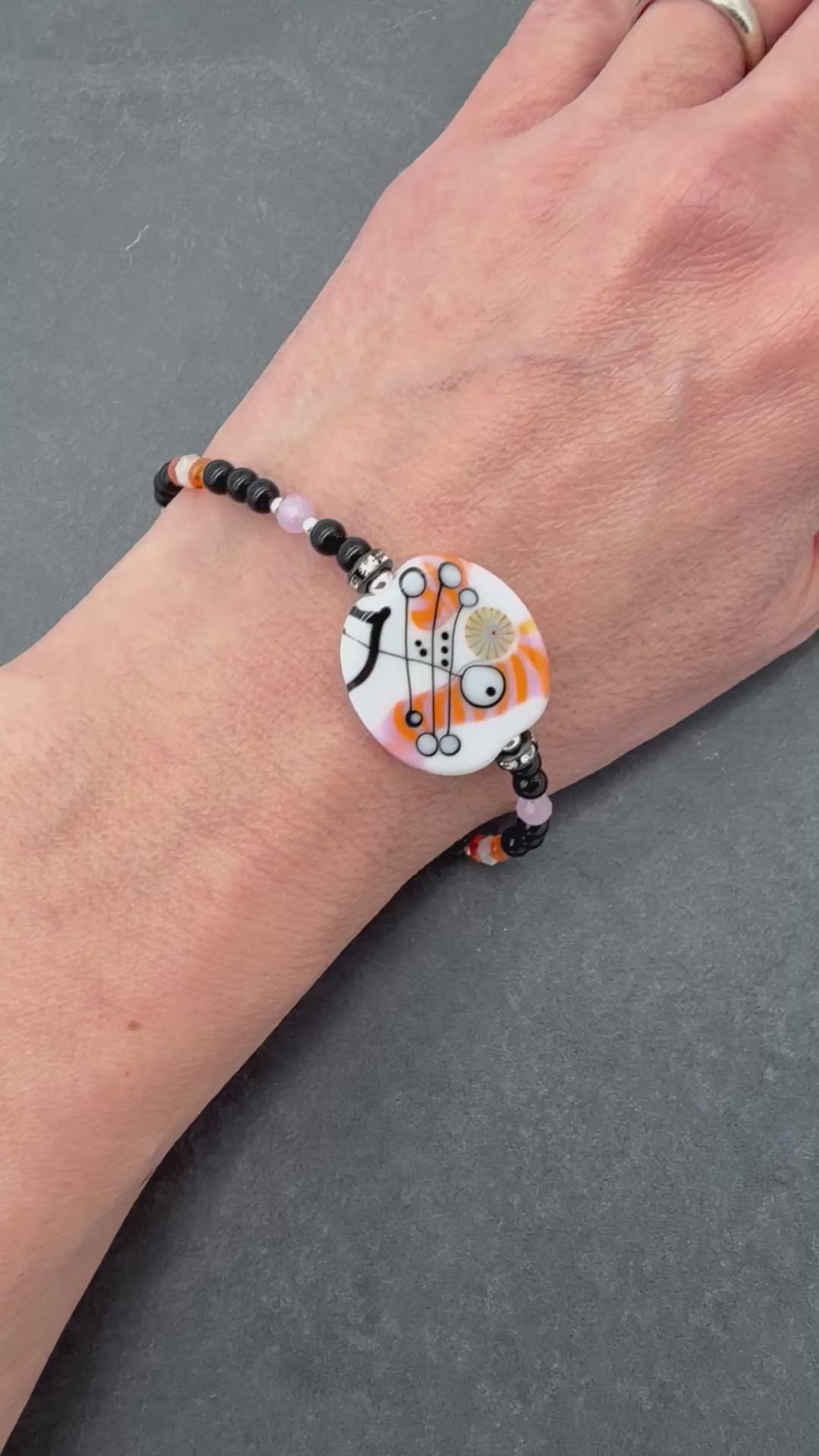 Video of hand modeling Glam Halloween bracelet.