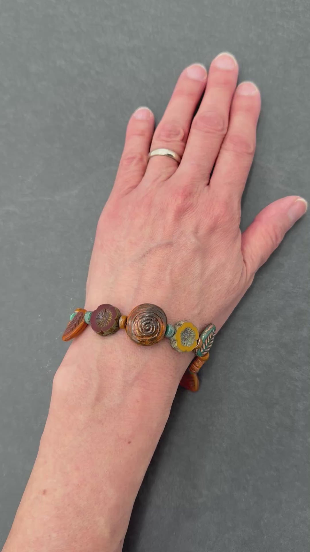 Video of earth tone bracelet when worn 