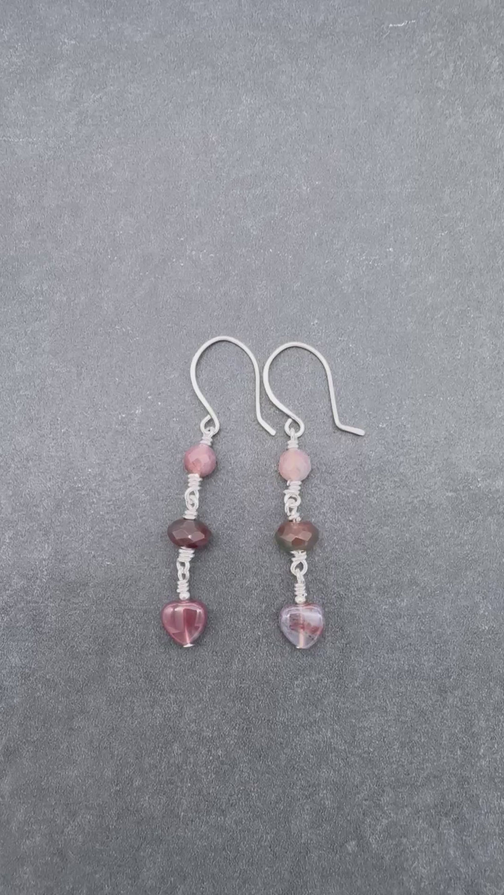 video of Antique Rose handmade earrings