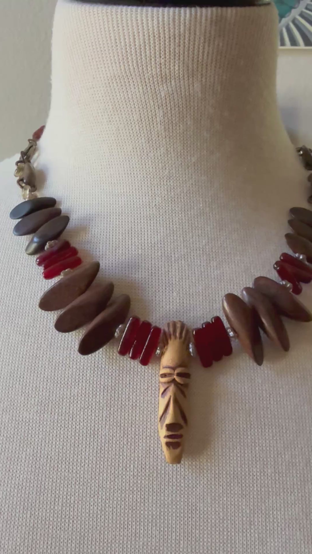 video of Tribal statement necklace